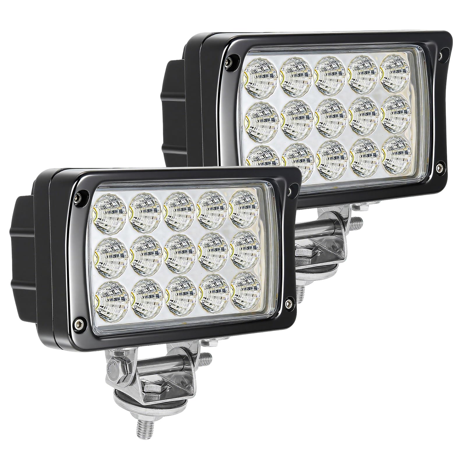 Faro da lavoro LED 2 x 45W,12v 24v,Faretto Faro Luci da Lavoro a led,Off-road Fendinebbia Impermeabile Per Trattore Auto Fuoristrada Moto 4WD SUV ATV Camion