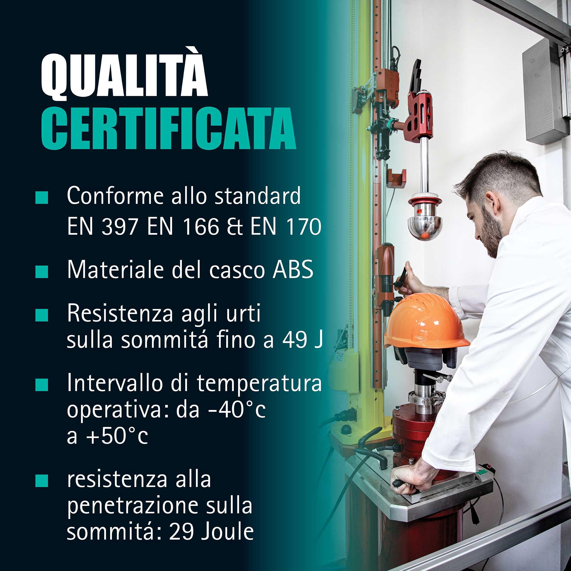 JSP VISTALens Elmetto da Cantiere con Occhiali Protettivi Integrati, Bianco | Occhiali retrattili integrati antiappannamento e antigraffio. Classe ottica 1. EN 397 & EN 166 certificato.