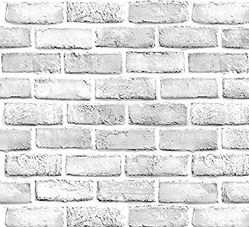 JAAMSO ROYALS Nature White Brick Self Adhesive, Peel and Stick Wallpaper for Wall decor and Home decor (18