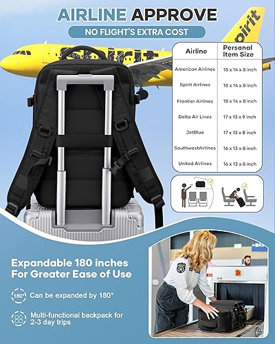 Vista 366 de VECAVE Mochila de viaje para laptop, mochila aprobada para vuelos,Mochila deportiva para universidad casual, E-peacockblue, Mochila para laptop