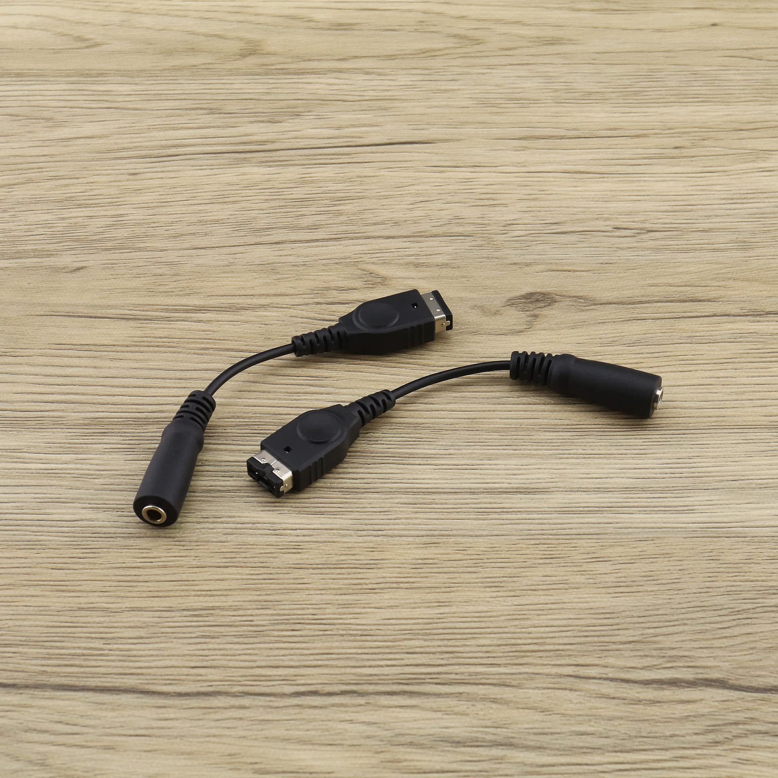 ECSiNG 2 Cables Adaptadores de Auriculares de Repuesto Compatible con Nintendo Gameboy Advance SP (GBA SP) Consola Adaptador de Conector de Auriculares Negro