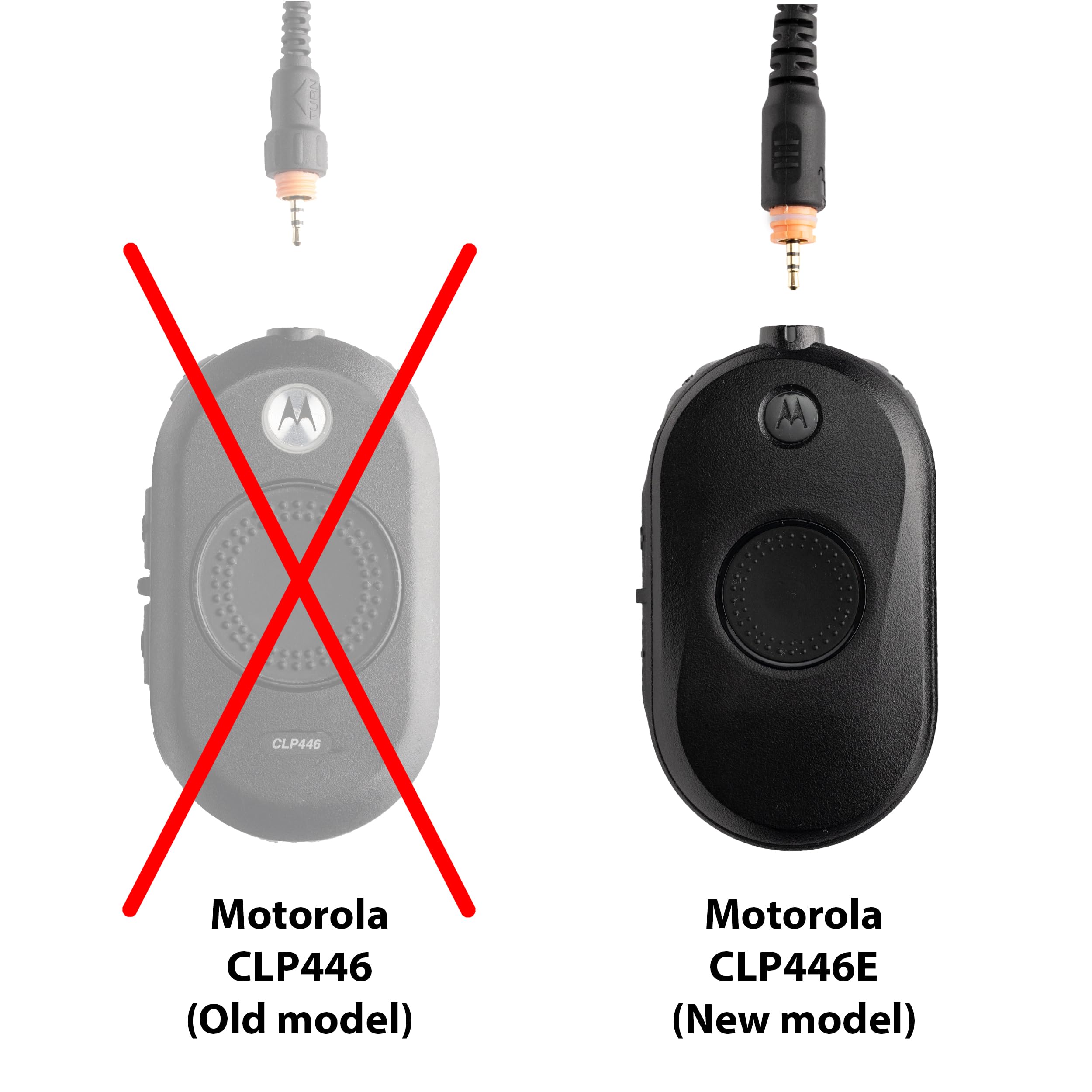 Radio zestaw słuchawkowy do Motorola CLP446E | wysoki poziom bezpieczeństwa dzięki słuchawkom w kształcie litery C | zabezpieczenie przed pęknięciem kabla dzięki włóknom kevlerowym |