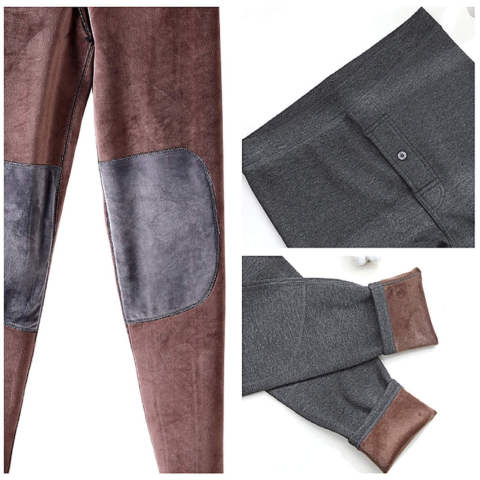 Thermische Broek Lange Onderbroeken Mannen Thermisch Ondergoed Bodems Broek Warm Gevoerd Met Fleece Legging Broek Winter (Color : Gray, Size : 2XL