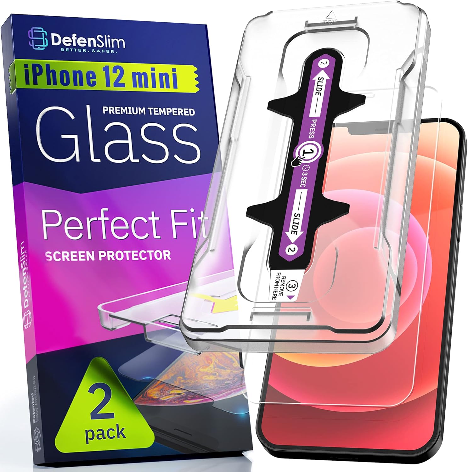 Defenslim iPhone 12 mini Screen Protector [2Pack] with