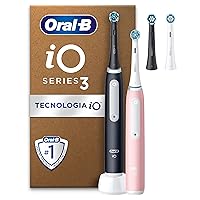 Oral-B Spazzolino Elettrico Ricaricabile iO 3 Rosa e Nero, 2 Testine di Ricambio