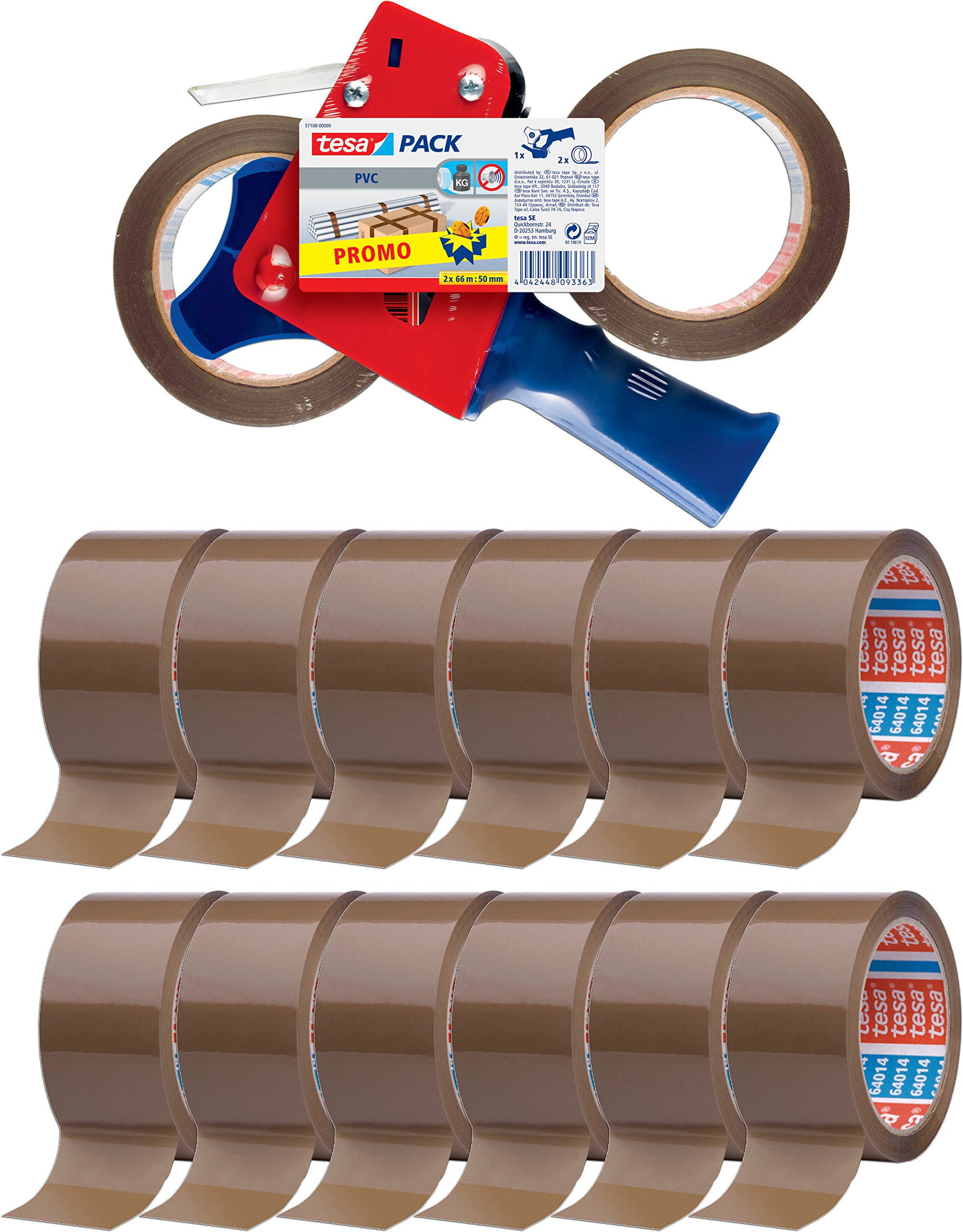 tesa Packband-Abroller mit 14 Rollen tesapack 66m x 50mm