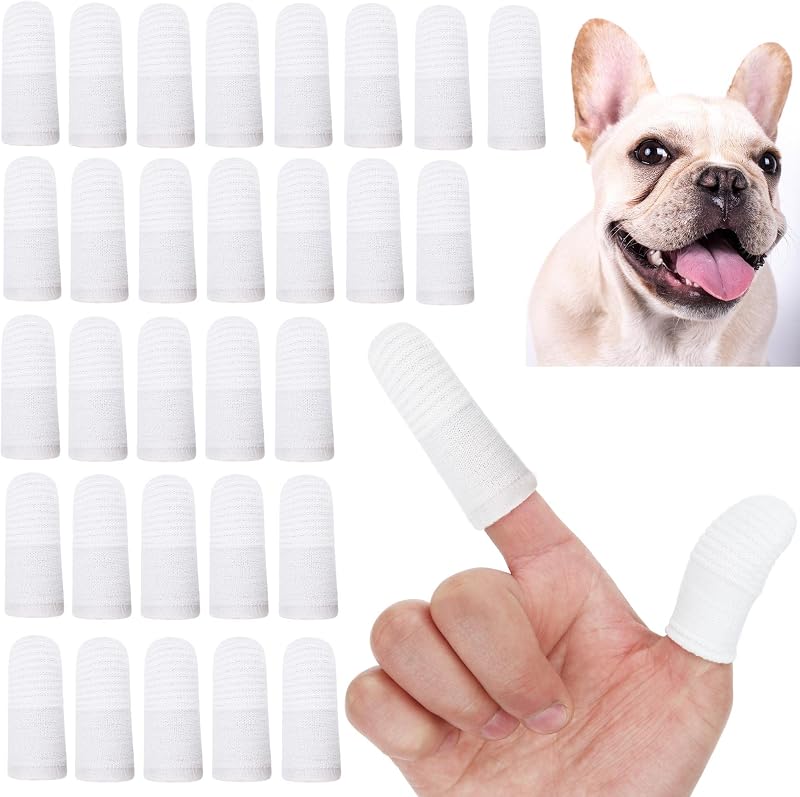 Escova de Dente para Cães e Gatos de Dedo Lavável e Reutilizável PenVinoo, 30 Unidades