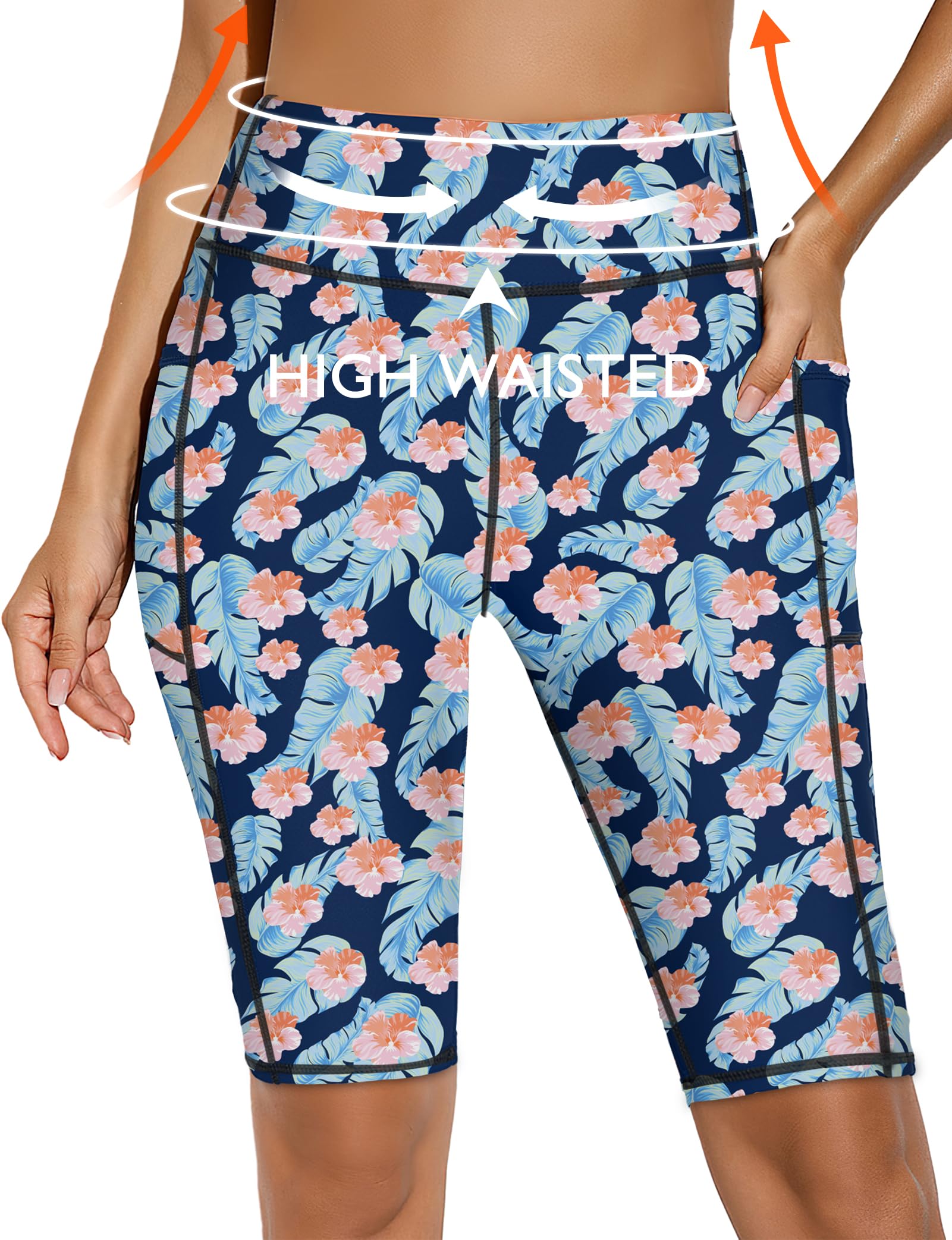 Buauty Short de bain taille haute pour femme 30,5 cm avec doublure UPF50+ Short de bain avec poches, séchage rapide