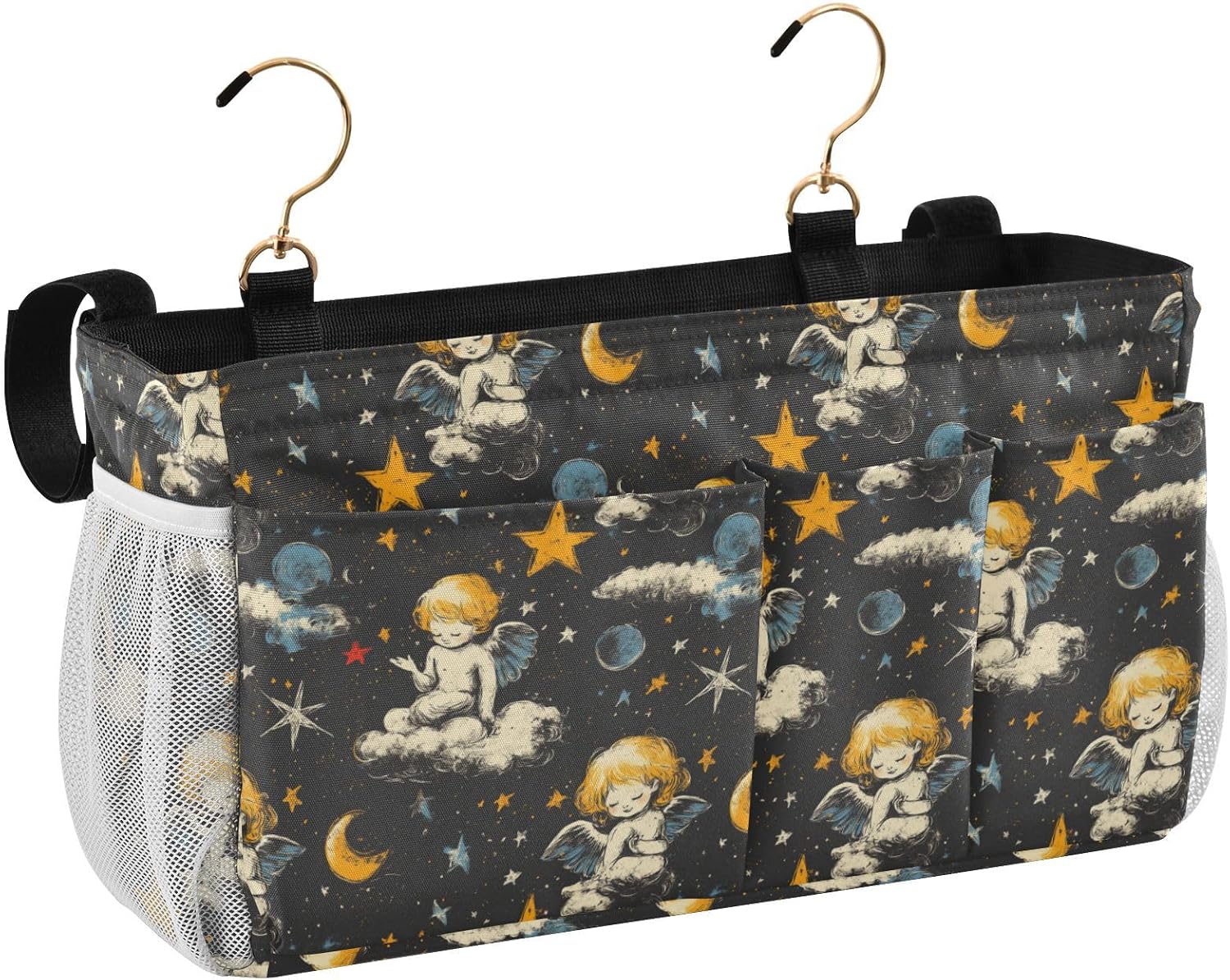 Glam Angel Trend-setting Style Bedside Caddy Organizer Storage Bag Dorm Bed for Headboards Bunk Beds Dorm Rooms Organizer Caddy