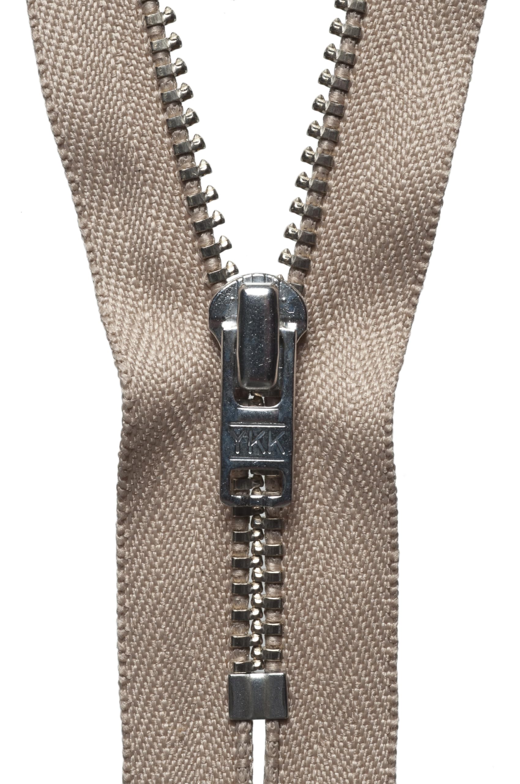 YKK Auto Lock Zip, No. 573 Fawn, 15 cm Length