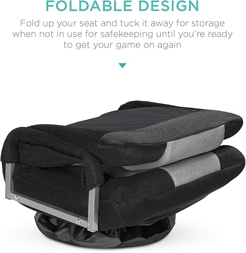 Miniatura 121 de Best Choice Products Silla giratoria para videojuegos de 360 grados, multiusos, para TV, lectura, jugar videojuegos, con soporte lumbar, asas de