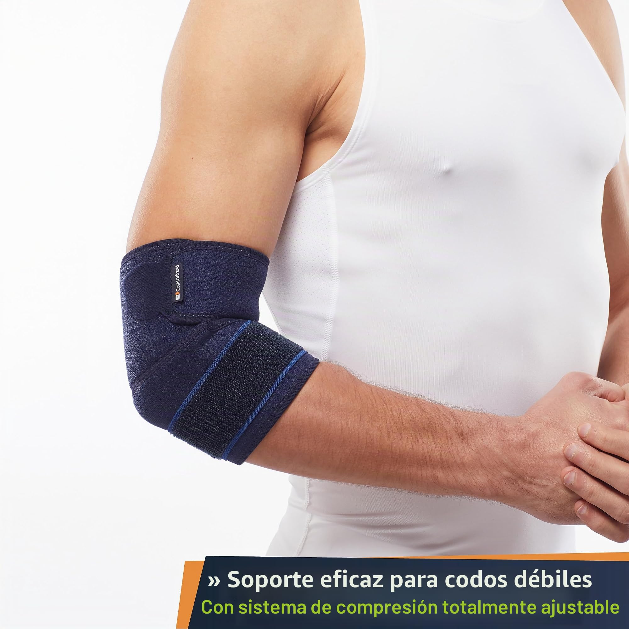 Soporte de codo ajustable cómodo para epicondilitis, codo de tenis, codo de golf, bursitis, esguinces de codo, tendinitis, artritis, artritis, recuperación deportiva de lesiones, alivio del dolor de