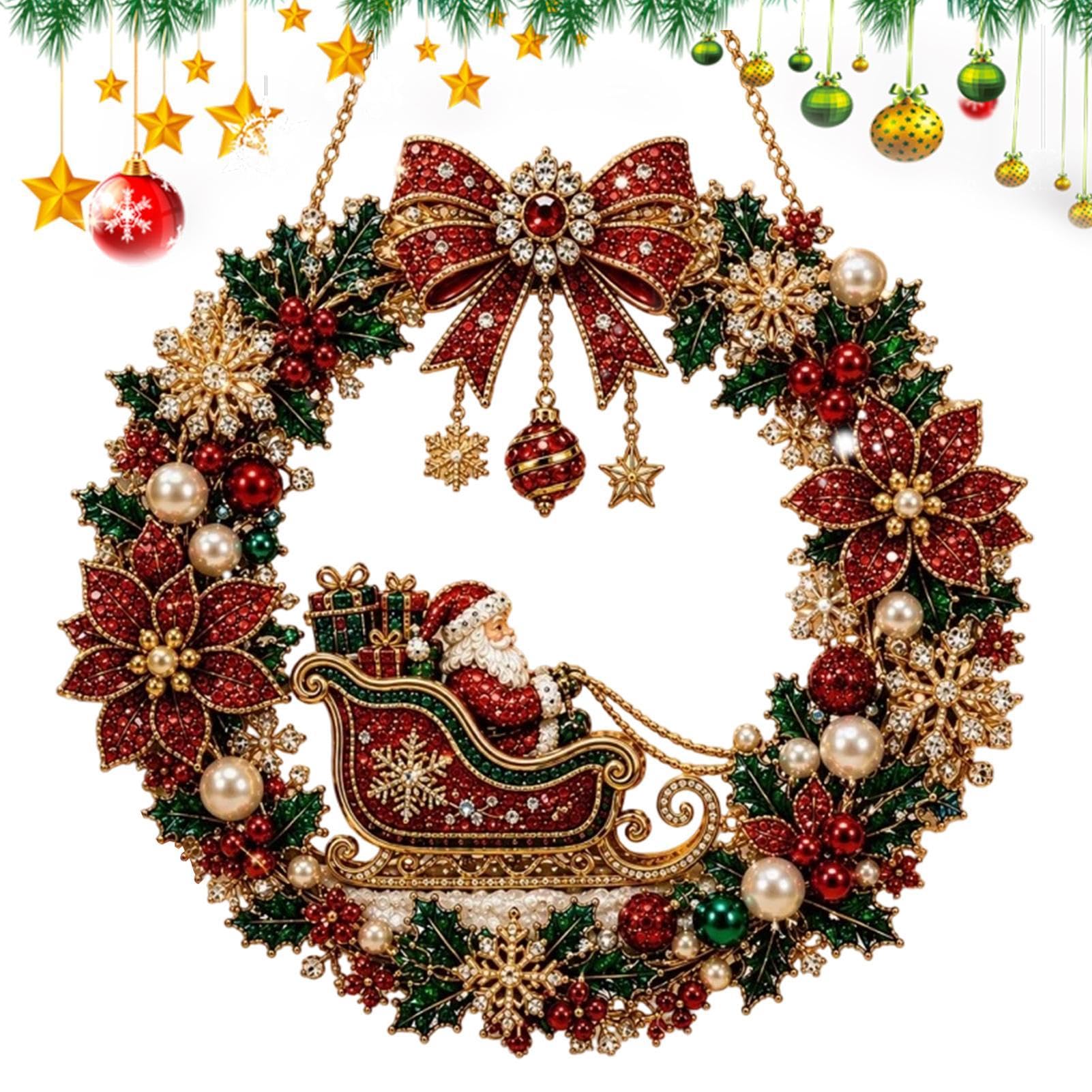 Yhsioaklo Décorations de Noël en strass - Décoration saisonnière pour