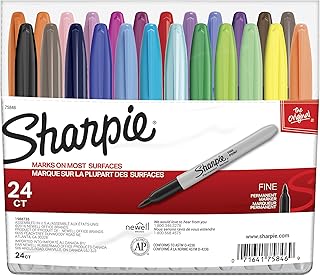 Best Sharpie 75846 Permanent Markers, Fine Point, Assorted Colors, 24-Count Review 