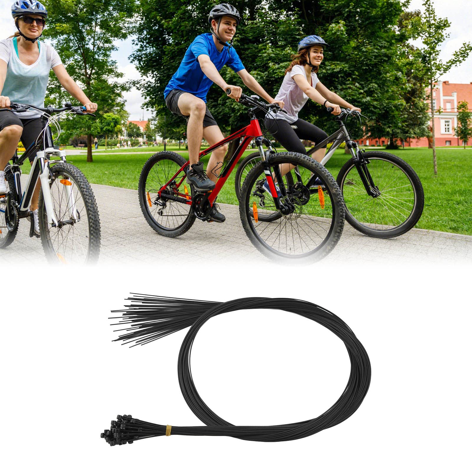 Câble de Frein de Vélo, Conduite de Frein avec Revêtement PTFE avec Tube en Boîte et Ligne Intérieure, Diamètre 1,2 Mm, Longueur 1700 Mm, pour Vélos de Montagne, Vélos de Route,