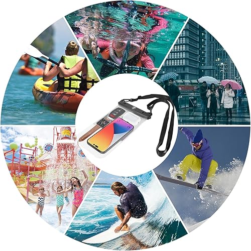 Miniatura 6 de Funda impermeable doble espacio para Samsung Galaxy S25 S24 S23 S22 S21 S20 FE A03S A13 A14 Note 20 Ultra Note 10 Plus, bolsa seca grande de 8.5