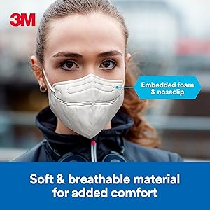 3M Filtering Barrier Face Covering, Good For Crowded Places, Helps Reduce Airborne Particulate Exposure, AFFM-3, One Size, 3 Pack
