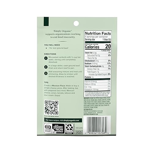 Miniatura 2 de Simply Organic Taco suave condimento certificado orgánico vegetariano  1 oz