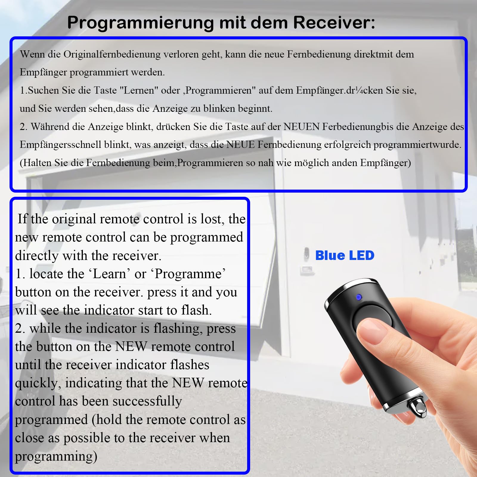 868.3 Handheld Transmitter Garage Door Opener Garage Door Remote Control Compatible with BS HSE4-868-BSHSE4-868-BS - Image 4