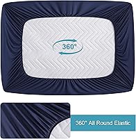 Vista 5 de NTBAY Protector de colchón impermeable, funda de colchón acolchada individual con bolsillo profundo de 15 pulgadas, lavable a máquina, funda