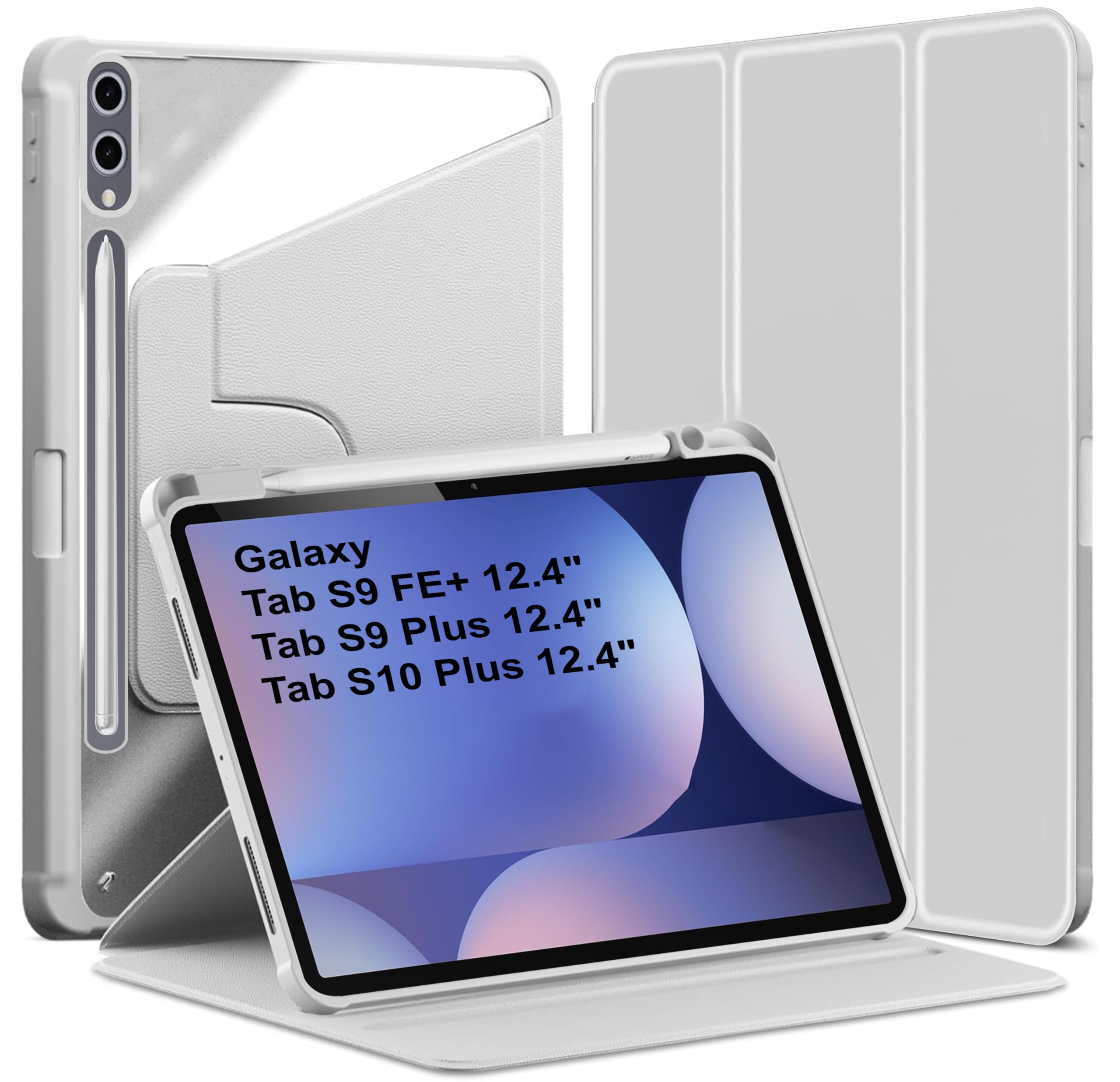 TGK Rotating Case for Samsung Galaxy Tab S9 FE+/S9 Plus/S10+ 12.4