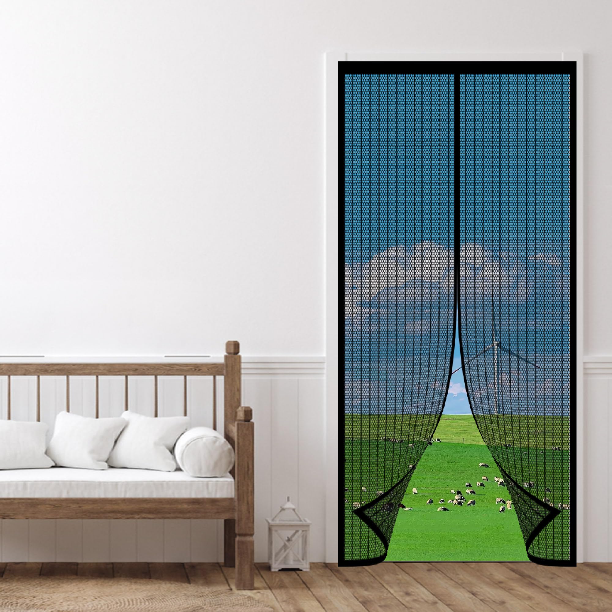 Moustiquaire de porte sans percer pour stopper les insectes chez soi