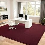 Nuttumico Modern Soft Area Rugs Memory-Foam Bedroom Carpet, 5x7 Pieds Bourgogne Tapis rouge pour garçons Filles Salon, Dorm Nursery Decor, Soft et Machine-Washable