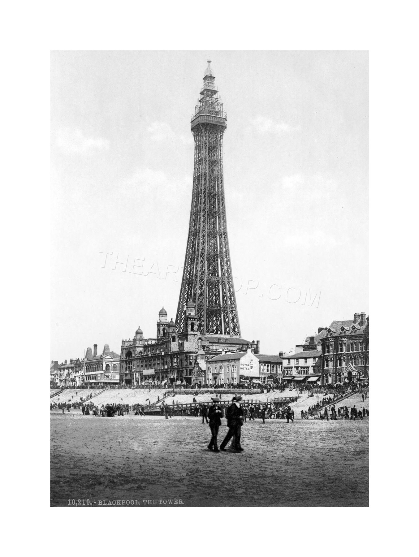 Wee Blue Coo Vintage Photo Blackpool Tower England History Wall Art Print
