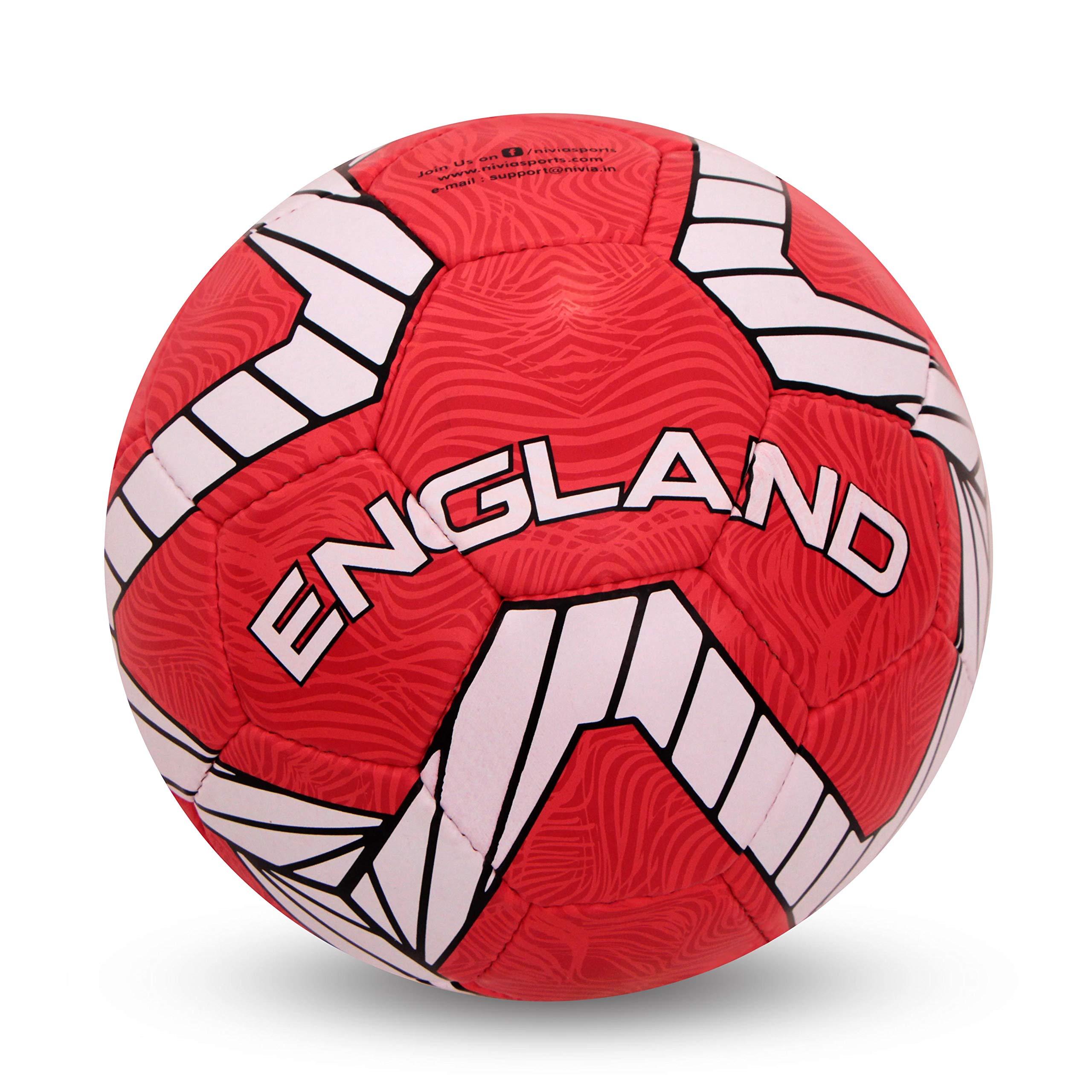 NiviaKross World Rubber Football (Size: 5, Color : Red, Ideal for : Training/Match)