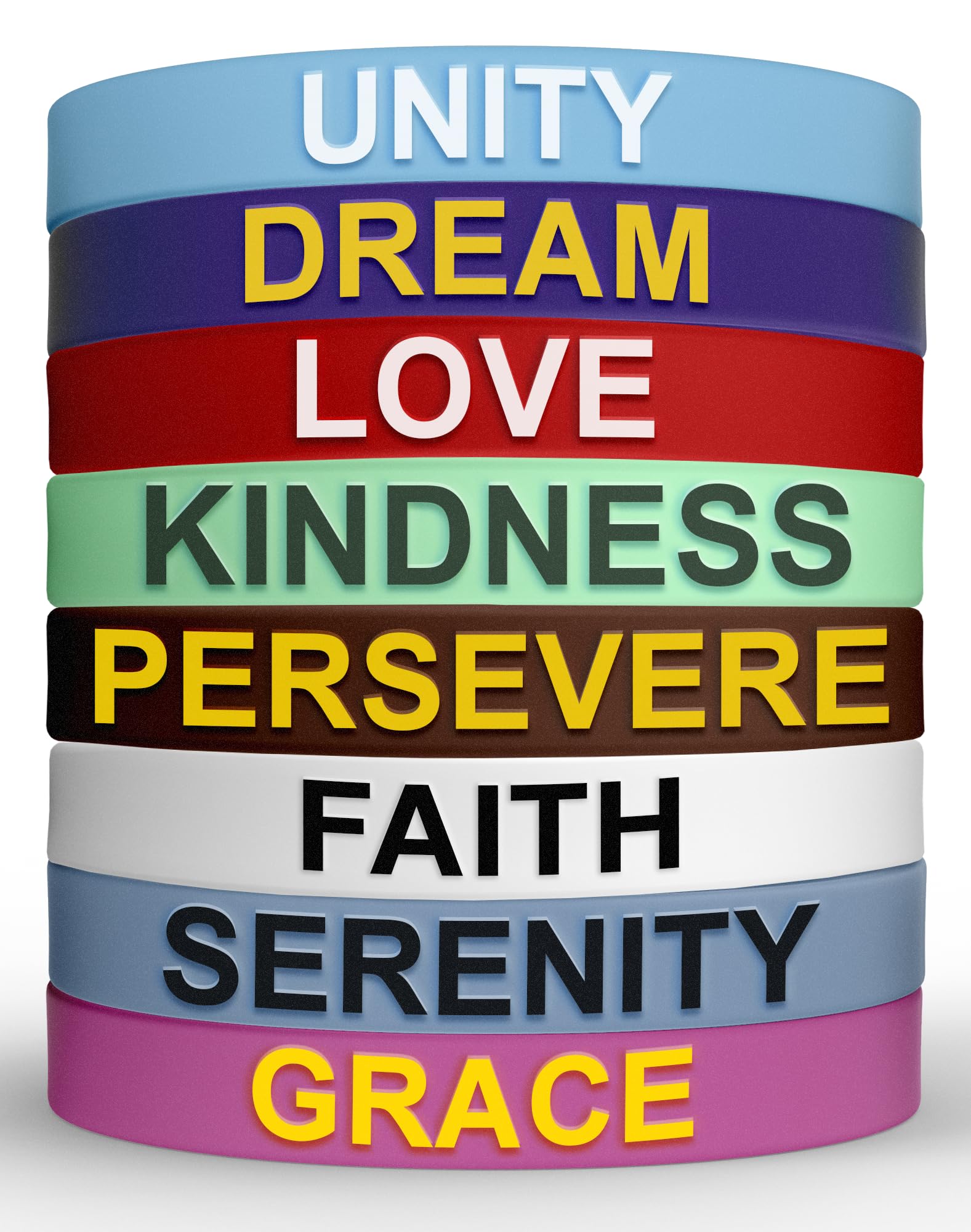 Solza Silicone Wristbands - Fun and Motivational Wristbands for Men & Women - Silicone Rubber Bracelets with Inspirational Quotes