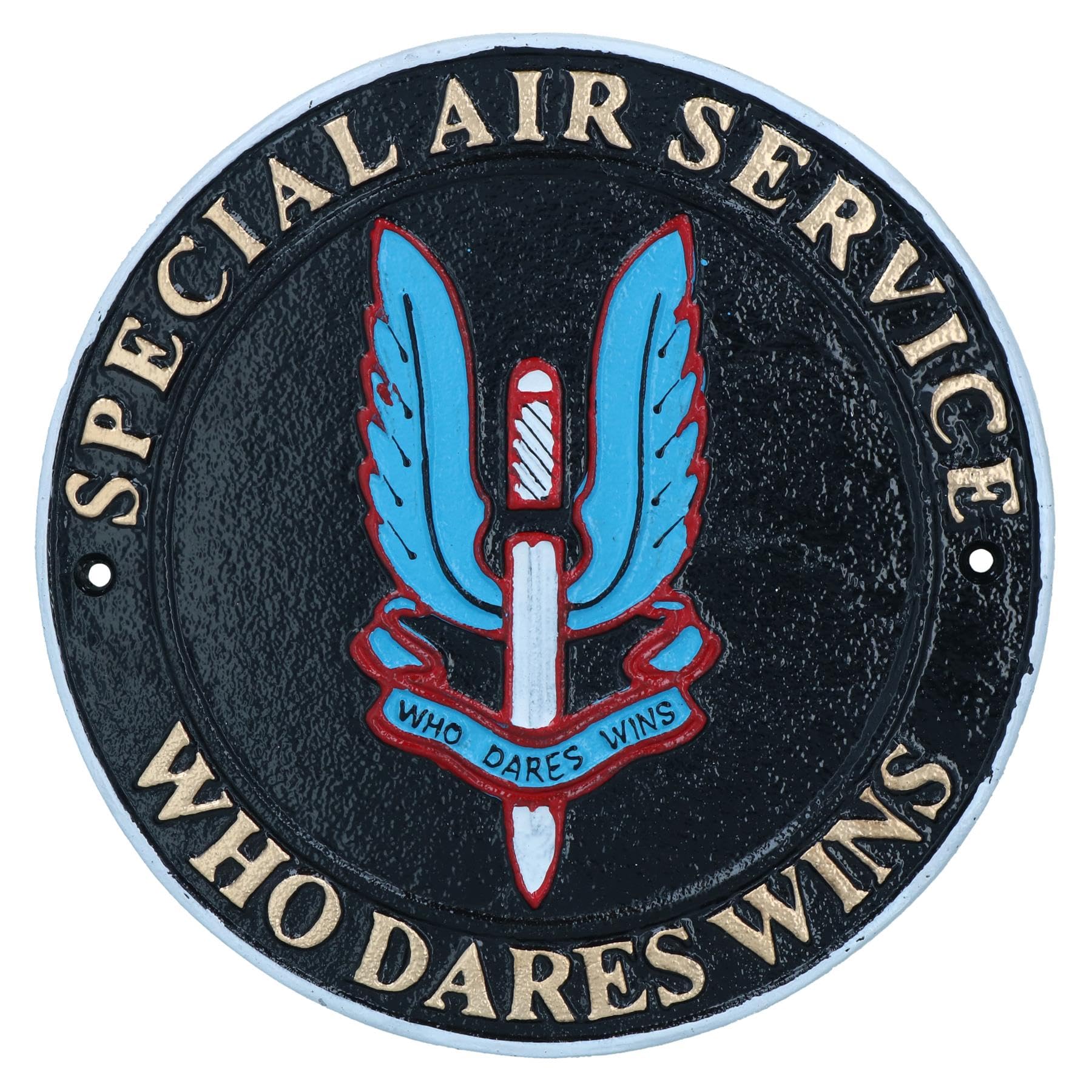 Ab Tools Multicoloured British Sas Special Air Service Who Dares Wins Military Sign Plaque 24Cm X 24Cm