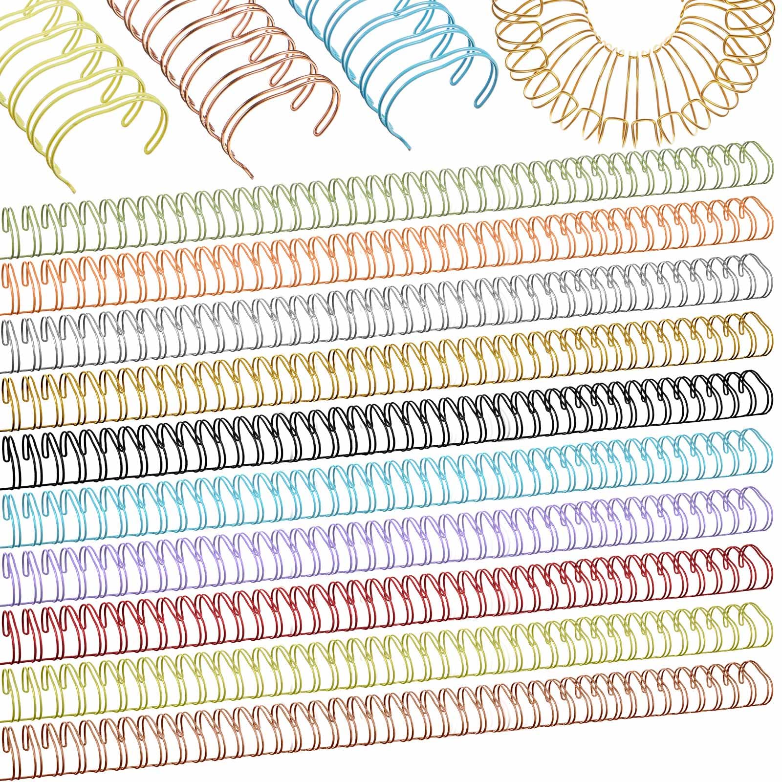 MorningRo 50 Pcs 1 Inch Metal Double Loop Binding Wires Bulk
