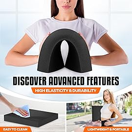 Yes4All Balance Pad, Nonslip TPE Foam Balance Pad with Upgraded Sizes - L, XL, XXL Balance Mat for Fitness, Yoga & Stability Training - Multicolor Options - XL, Black