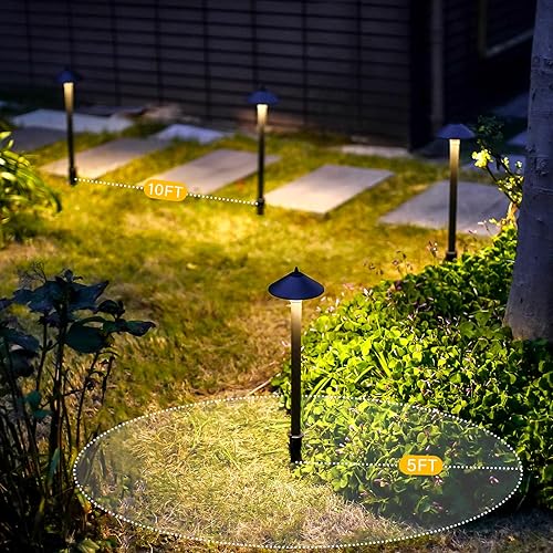 Miniatura 4 de 24PK Luces de camino de bajo voltaje Iluminación de paisaje al aire libre 10W 2700K carcasa de aluminio fundido a presión 12V jardín luces halógenas