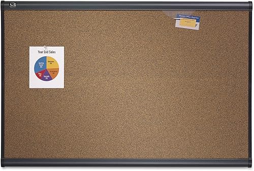 Quartet Tablero de anuncios B243G, 3 pies x 2 pies, marco de grafito