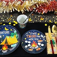 Vista 79 de Alice Tea Party Decorations - Baby Shower Paper Plates, Napkins, Cups & Straws for 24 Guests, 120 Pcs Disposable Party Dessert Dinnerware