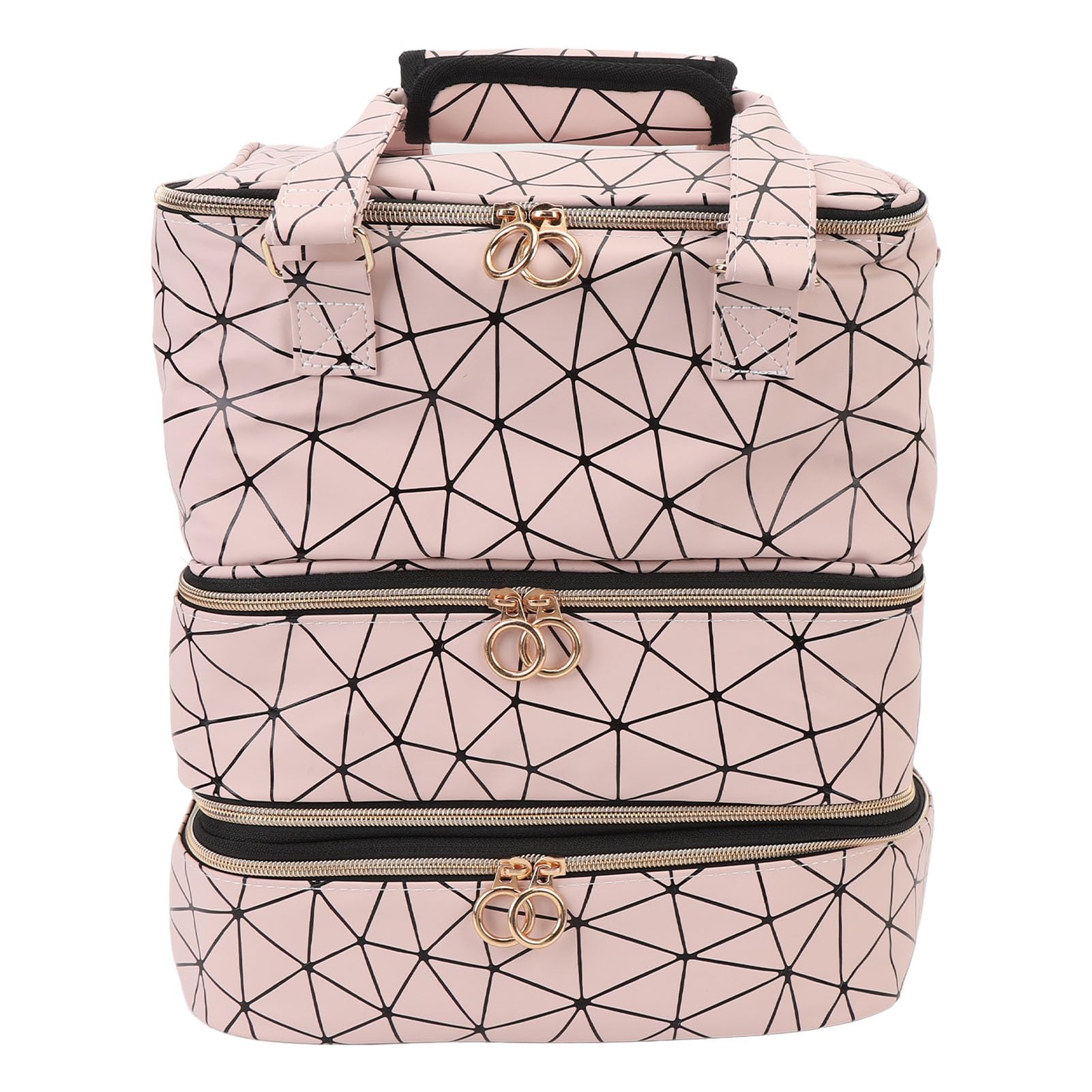 Borsa Organizer 84 Bottiglie, Custodia per Nail Kit per Unghie Staccabili a 3 Strati, Borsa a Tracolla per Attrezzi per Trucco, Articoli Toeletta, Artisti Professionisti