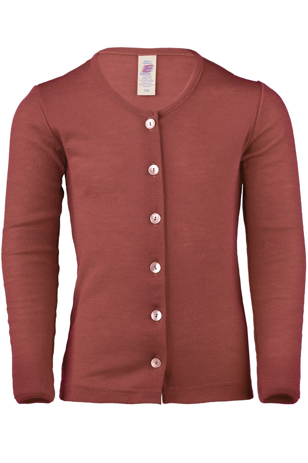 Engel Cárdigan para niños de lana y seda, color natural, cobre, 152 cm