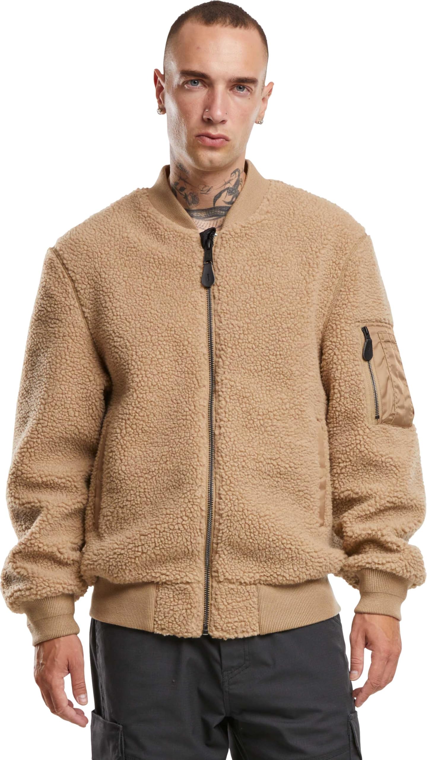Brandit MA1 Sherpa męska kurtka polarowa oliwkowa Basics