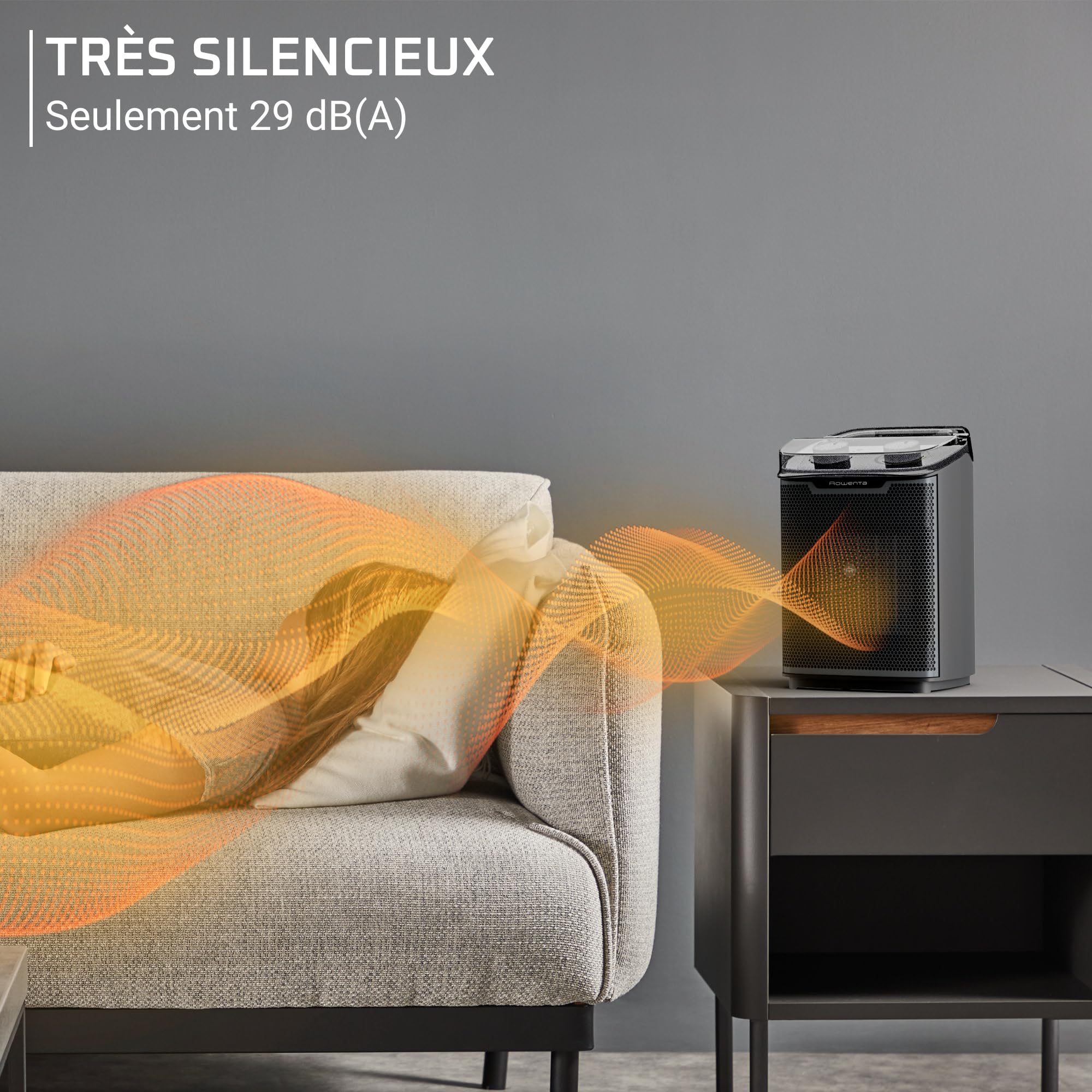 Rowenta Instant Comfort+ Aqua Radiateur céramique d’appoint salle de bains 2000 W, jusqu’à 35 m², Mode Éco 1000 W, Silencieux 29 dB, Compact & portable, Sécurité anti-surchauffe, SO9350F0