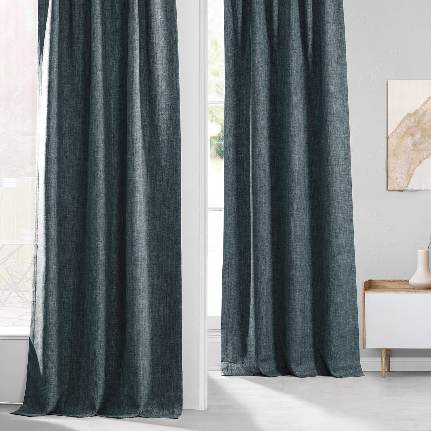 HPD Half Price Drapes Faux Linen Room Darkening Curtains - Image 3