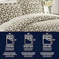 Vista 7 de Set de funda de edredón Chic Home Elizabeth de 3 piezas, reversible, con estampado geométrico de diamantes impreso, con cierre, incluye fundas