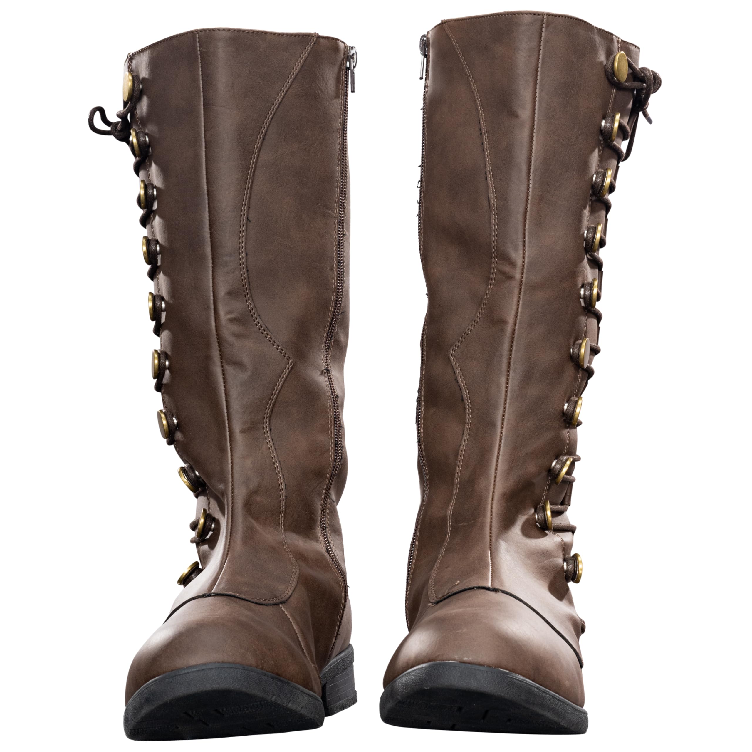 Big Trouble Jack Pork Chop Adult Mens Brown Boots Halloween Costume Footwear Cosplay