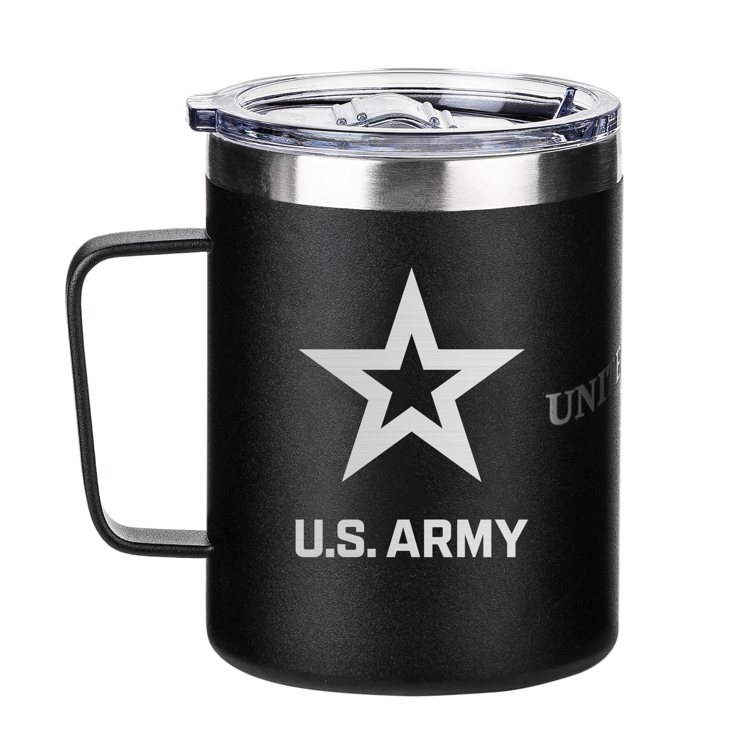 Military Gift Shop Army Coffee Tumbler β Double Wall Vacuum Insulated Stainless Steel Travel Mug with Leakproof Lid, 12 Ounce Army
