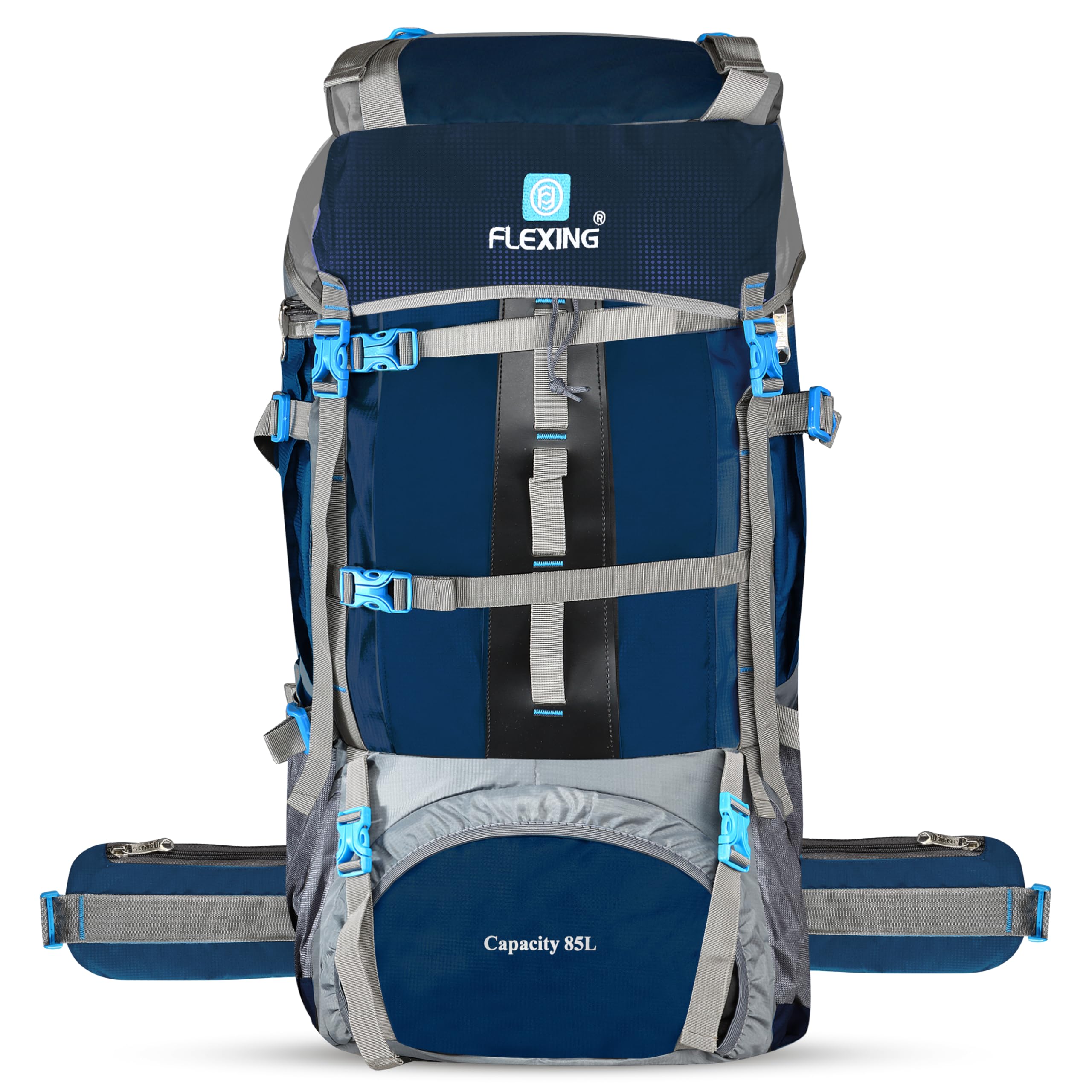 85L Dark Blue RackSack Trekking Backpack | Large Capacity Travel And Hiking Rucksack | Lightweight 500g | Adjustable Shoulder & Waist Support | Water-Resistant Outdoor-image-30