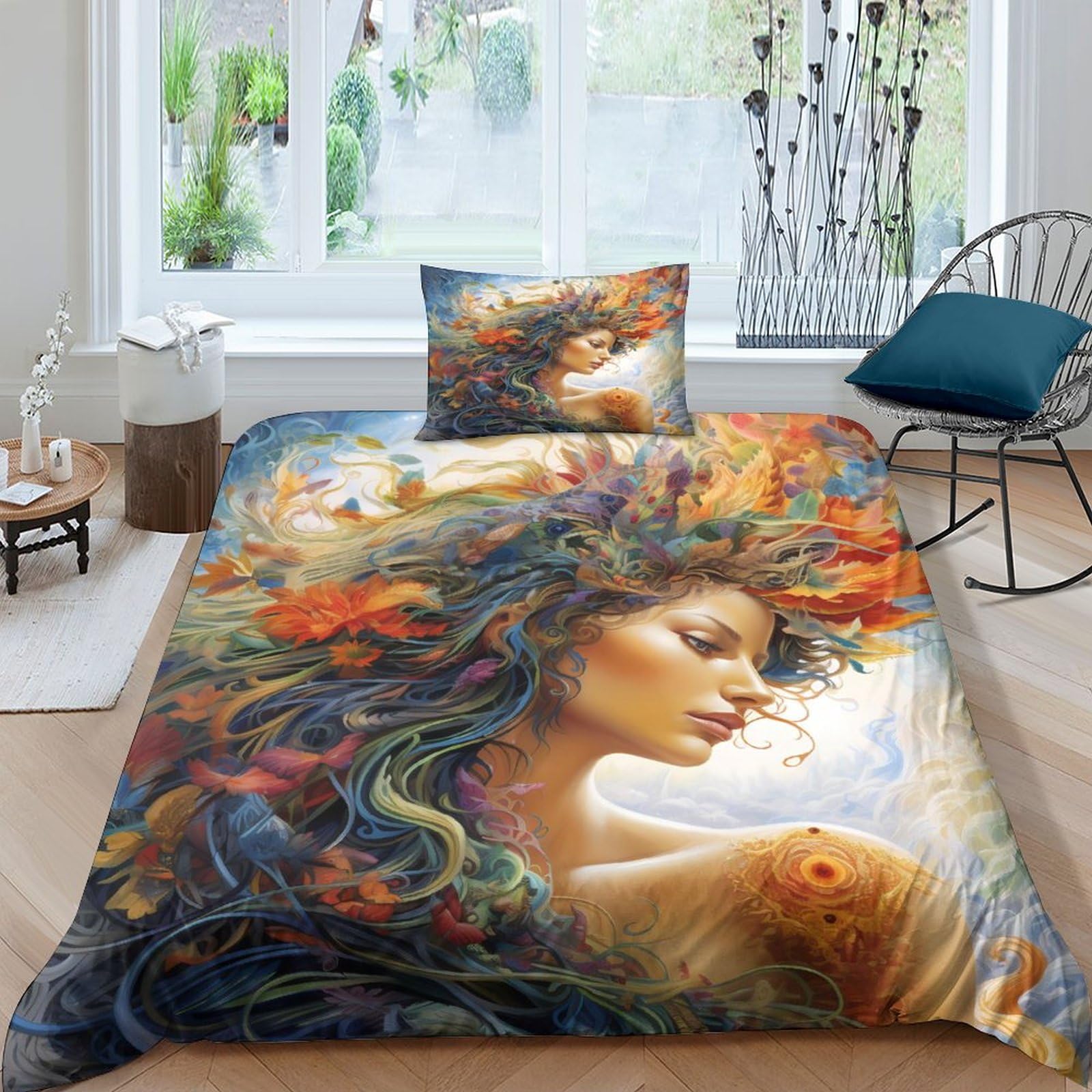 Funda nórdica mariposa 3D sin arrugas para cama individual single