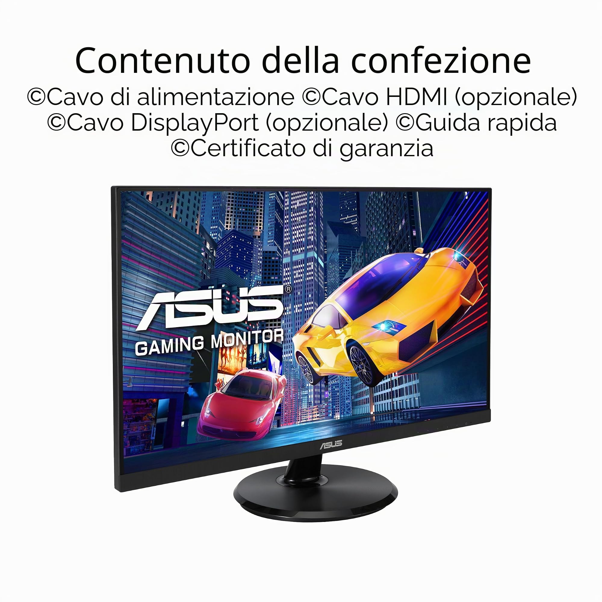 ASUS VA24DQF Monitor Eye Care Gaming da 24” pollici (23.8), IPS, Full HD, Frameless, 100Hz, Adaptive-Sync, Tempo di Risposta 1ms MPRT, HDMI, DisplayPort, Filtro Luci Blu, Antisfarfallio, Nero
