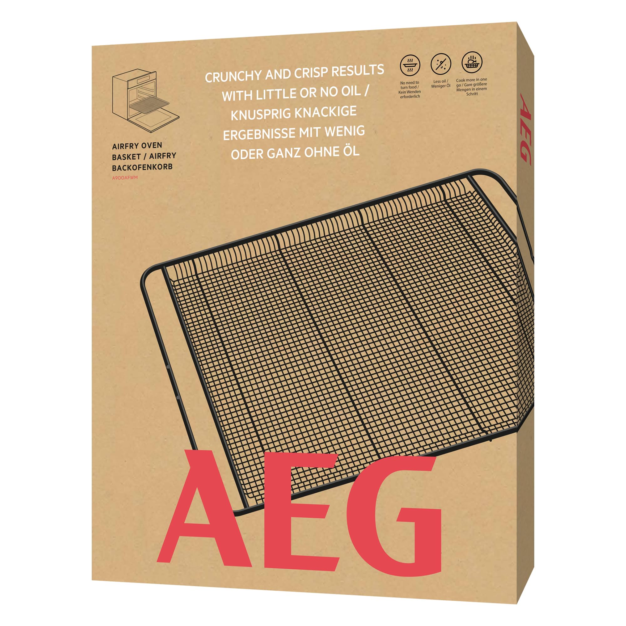 AEG Teglia con Fori AirFry, A9OOAFWM, Vassoio AirFry, Risultati Croccanti in Una Sola Volta, Soluzioni di Cottura Semplici per Qualsiasi Forno XXL