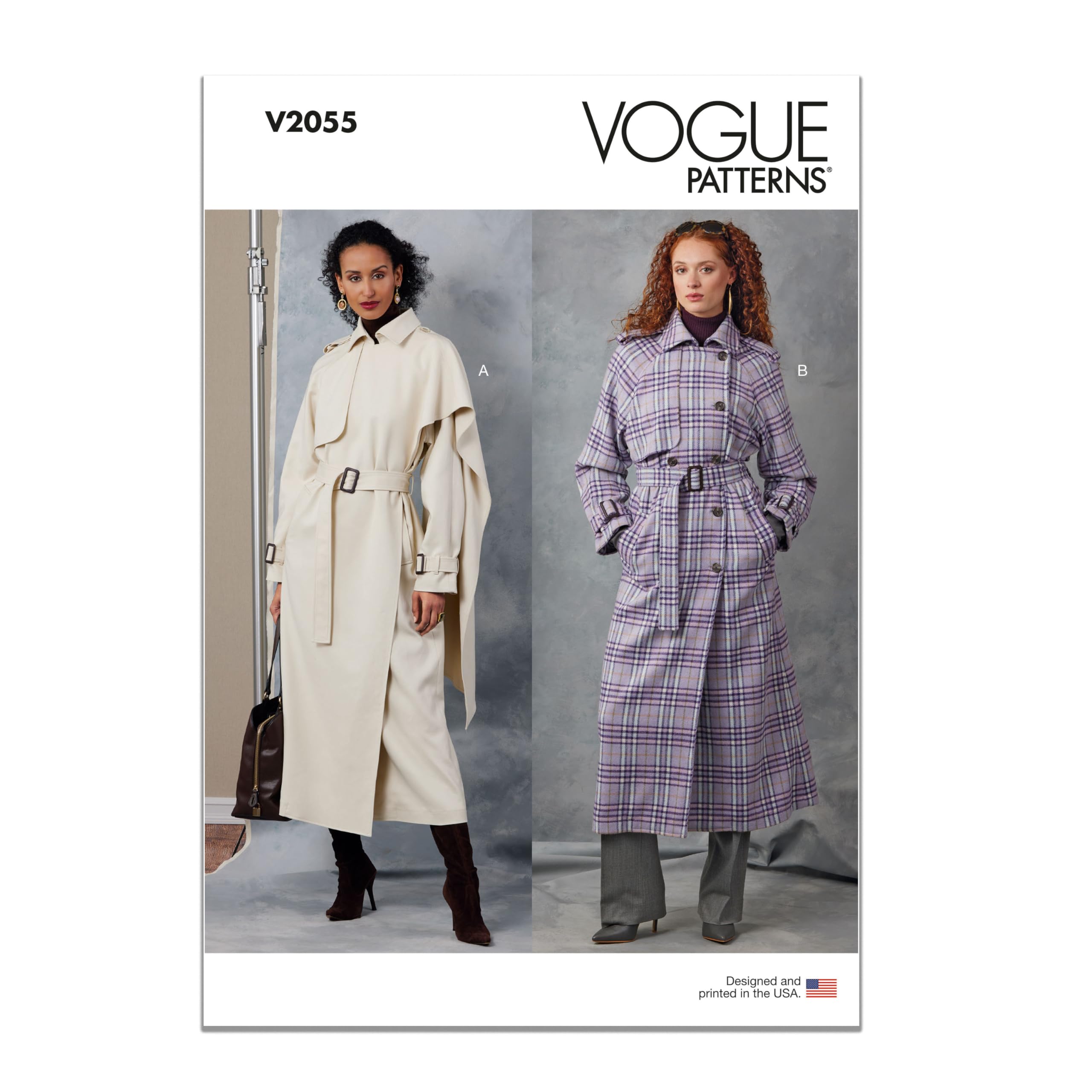 Patron V2055B5 Trench coat Vogue Patterns pour femme tailles 36 à 44
