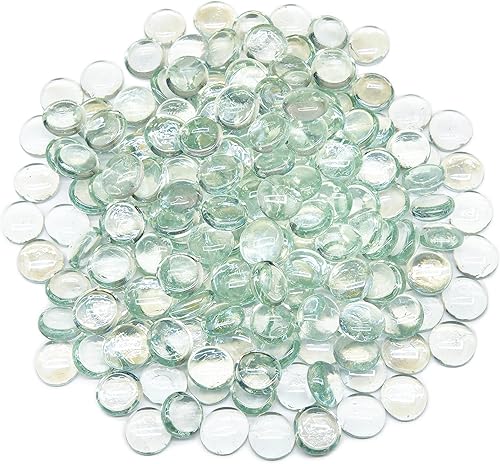 Miniatura 7 de TWINKLING Cuentas de vidrio redondas planas de alto brillo, mármoles de vidrio, guijarros de vidrio, gotas de vidrio para rellenos de jarrones de